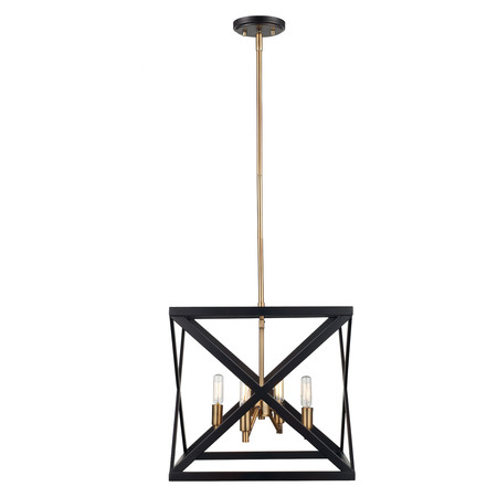 TRANS GLOBE 4 Lt Pendant Awry Steel Small-Rob 71055 ROB/AB